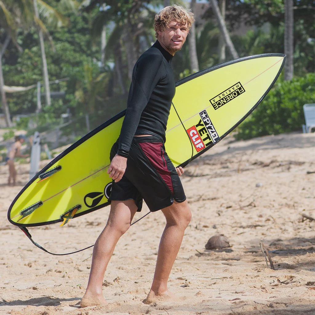 FLORENCE BLOCK BOARDSHORTS - BLACK/RED