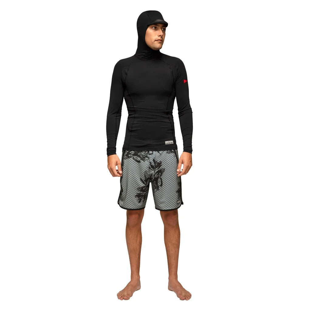 FLORENCE UTILITY POCKET LONGSLEEVE HOODED RASH VEST - FMSS00011