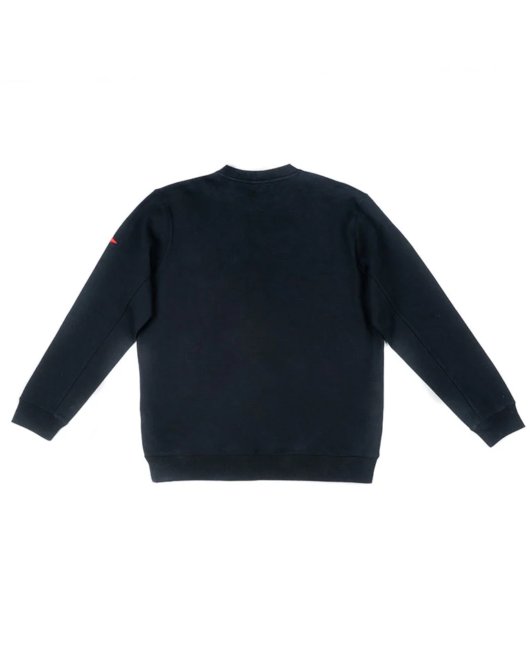 FLORENCE SPACE FLEECE CREW - BLACK