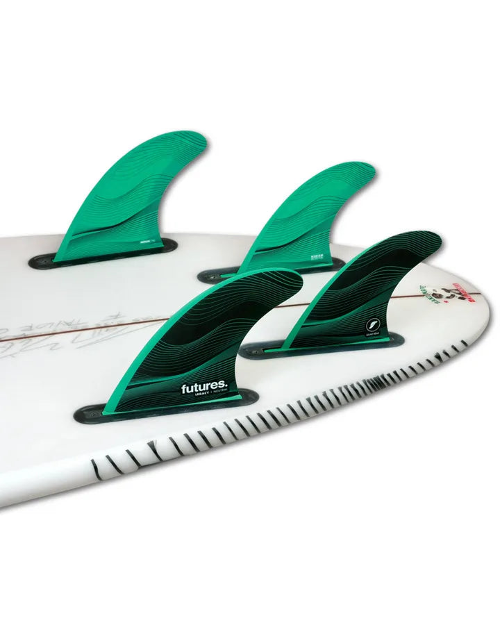 FUTURES F SERIES LEGACY TRI QUAD 5 FIN SET - GREEN