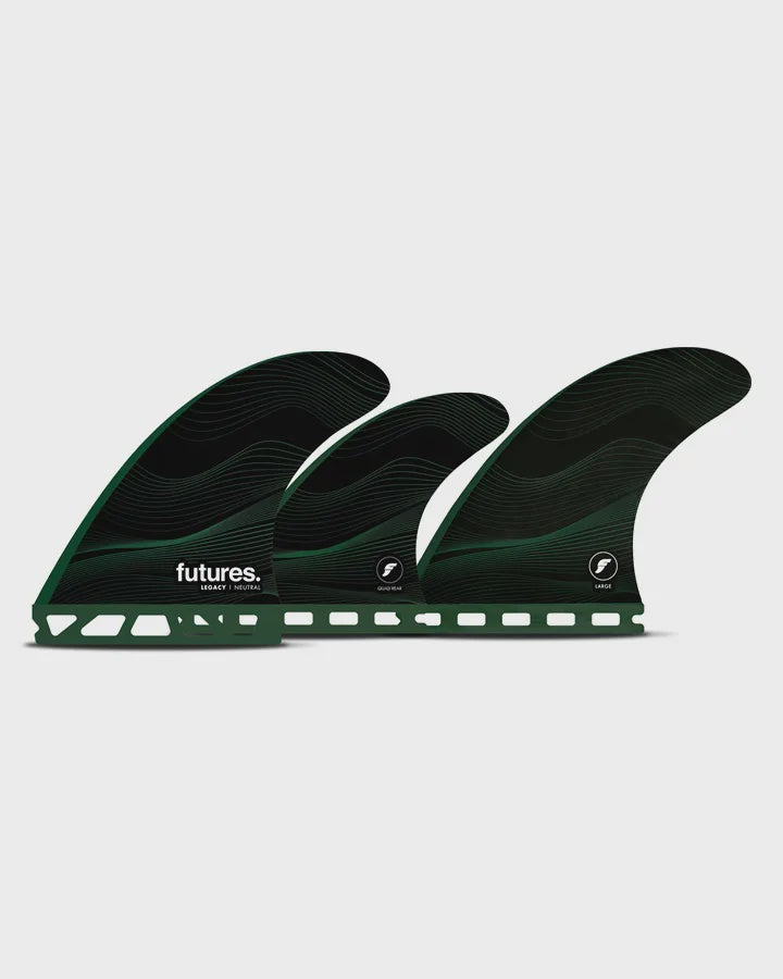FUTURES F SERIES LEGACY TRI QUAD 5 FIN SET - GREEN