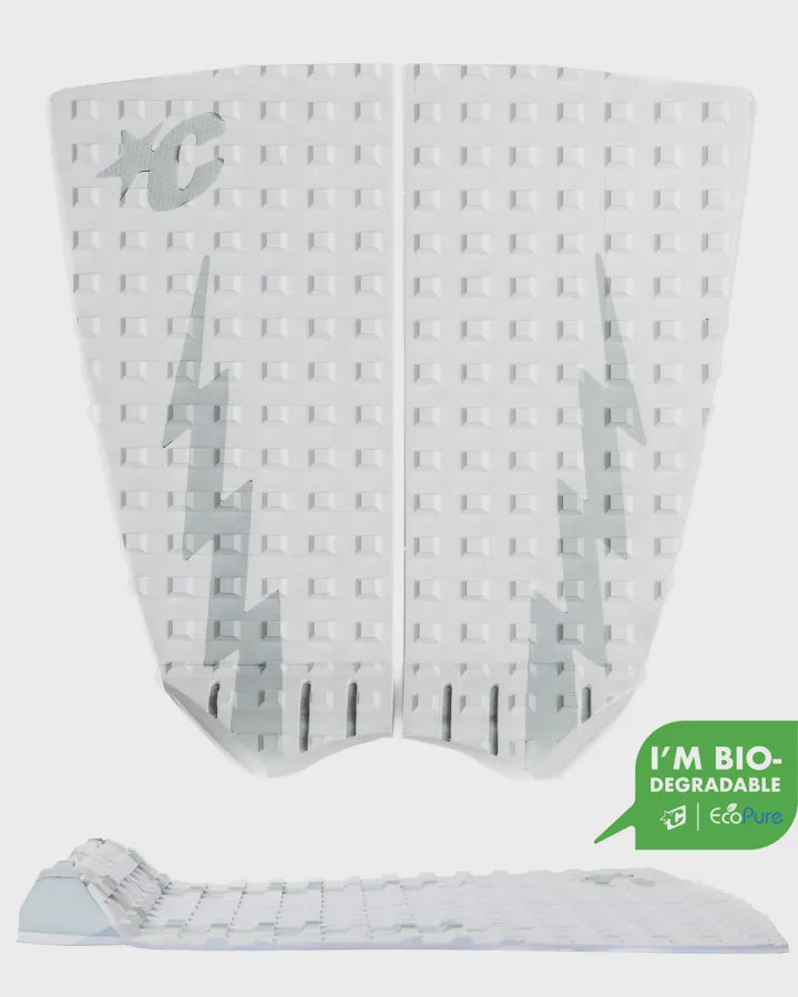MICK FANNING PERFORMANCE TWIN FIN ECOPURE TAIL PAD - WHITE