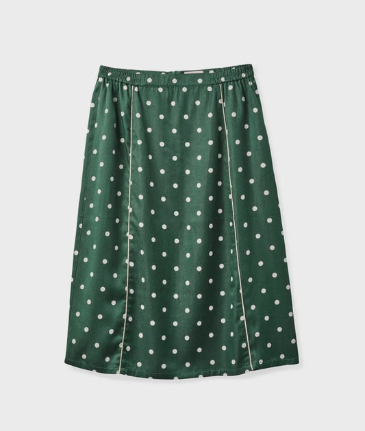 BRIXTON HYDE SATIN SKIRT - PINE NEEDLE