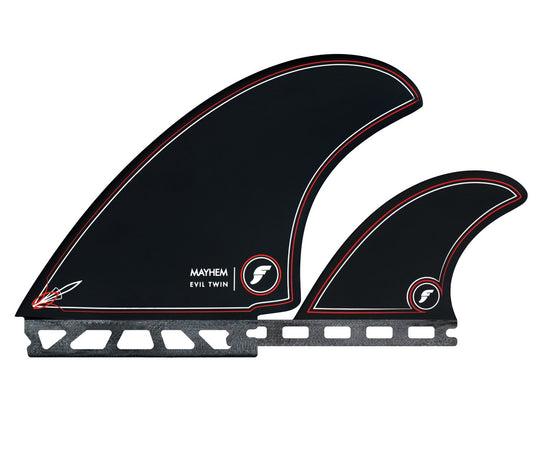 FUTURES MAYHEM EVIL TWIN 2+1 FIN SET - BLACK