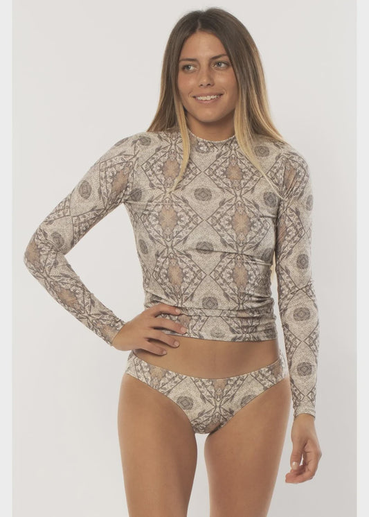 SISSTREVOLUTION INDIE OFF SHORE FULL RASHGUARD - LIGHT AGAVE