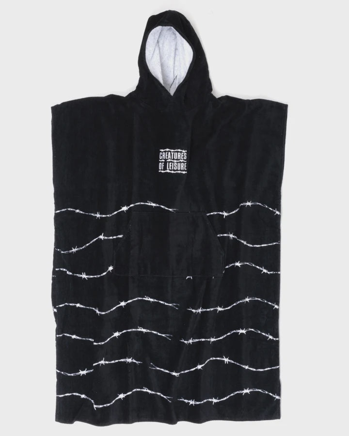 CREATURES HOODED PONCHO - BARBED WIRE