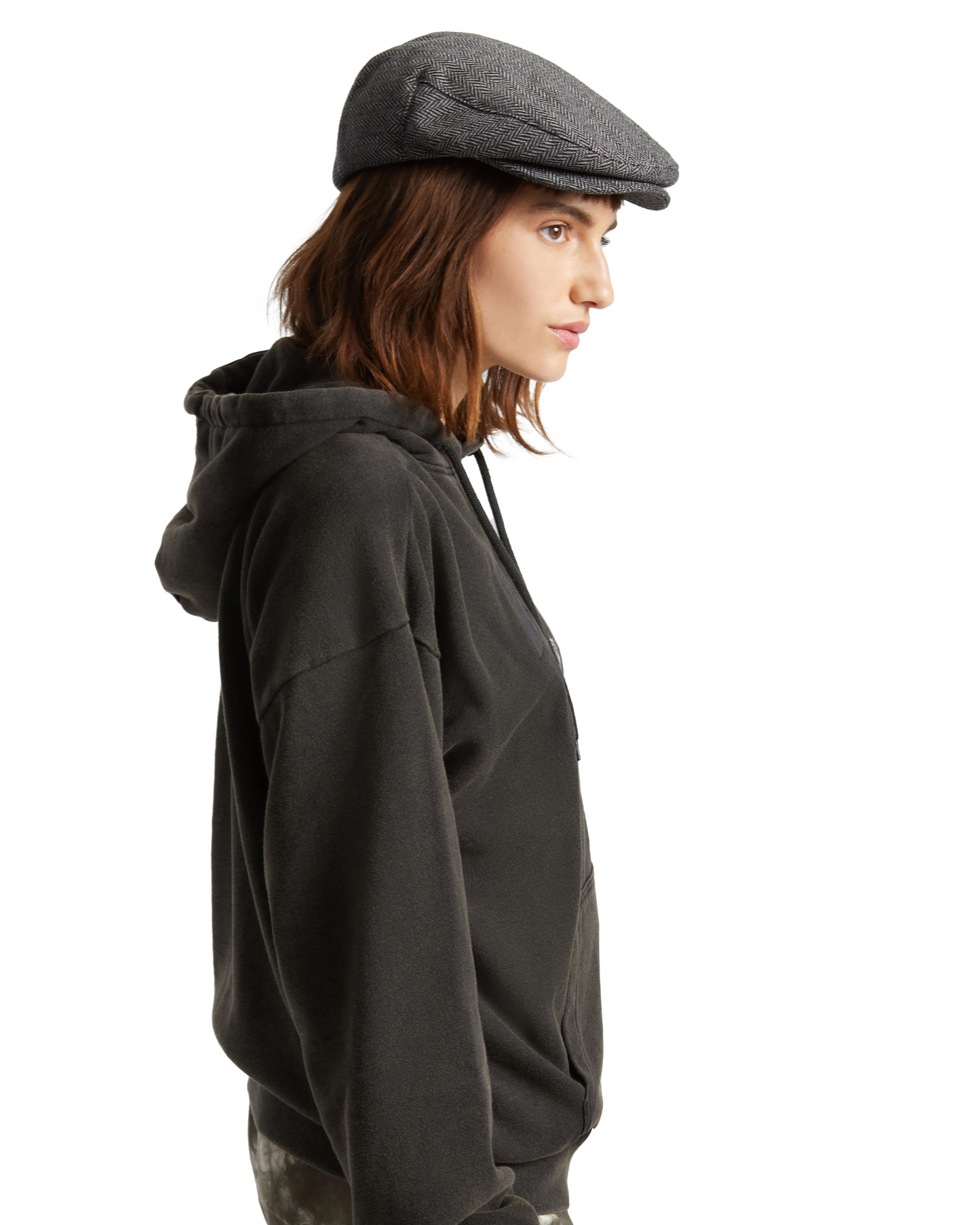 BRIXTON HOOLIGAN  SNAP CAP - GREY/BLACK ON SALE $35