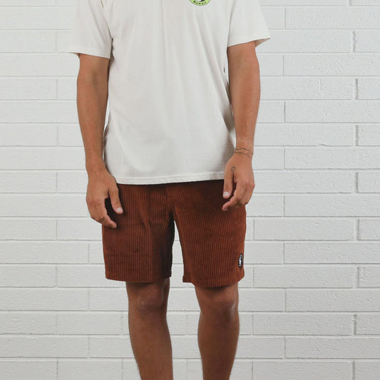 T&C HORIZON CORD WALK SHORT - RUST - SALE CLEARANCE