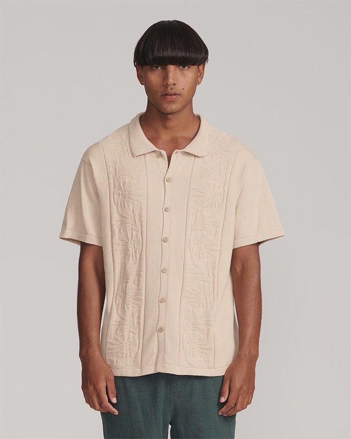 CRITICAL SLIDE ACCESS KNIT SHIRT - OATMEAL