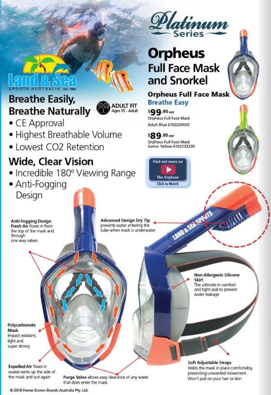 LAND AND SEA ORPHEUS FULL FACE MASK