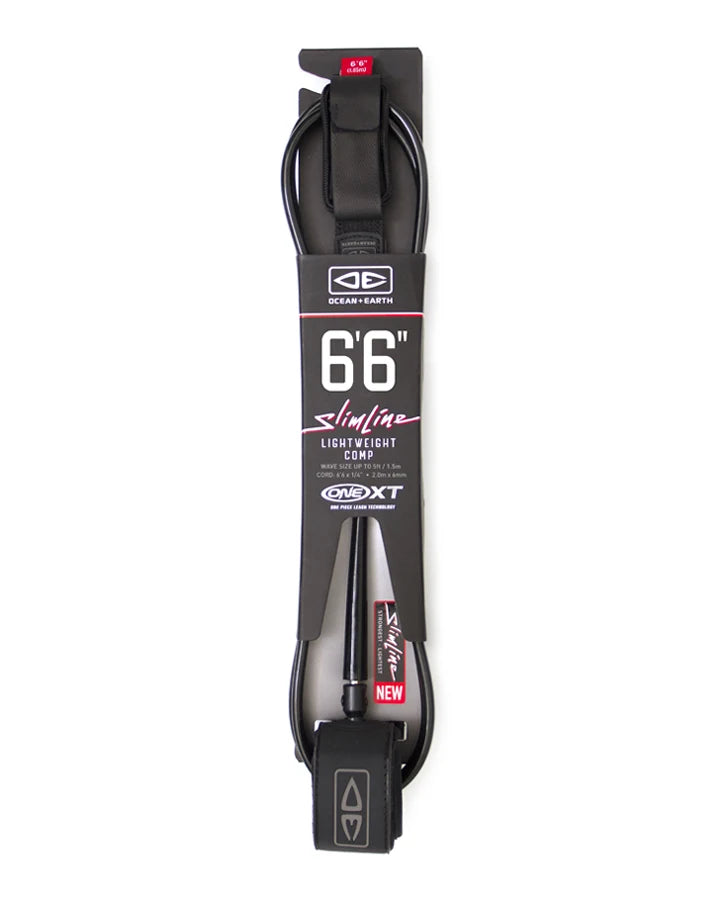 OCEAN & EARTH ONE XT SLIMLINE COMP 6'6 LEASH : LSC66XT