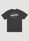 AFENDS QUESTIONS RETRO FIT TEE - STONE BLACK