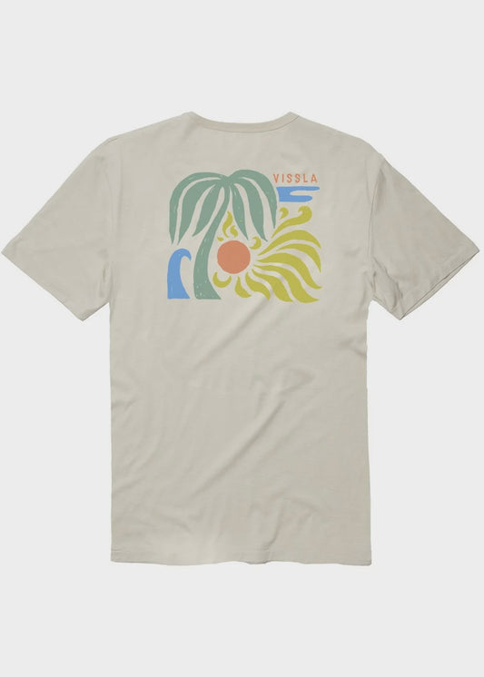 VISSLA SUNRAY SS ORGANIC TEE - BONE