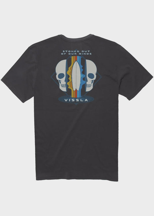 VISSLA MENS MIND SPLITTER SS TEE - BLACK