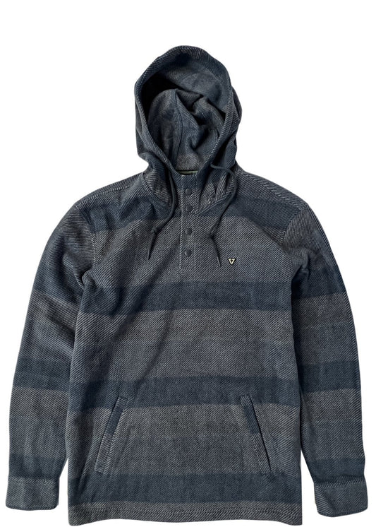 VISSLA ECO-ZY LS POLAR FLEECE HOODIE - HARBOUR BLUE