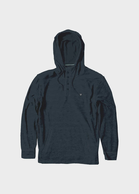 VISSLA ECO-ZY LS POLAR FLEECE HOODIE - DARK NAVY