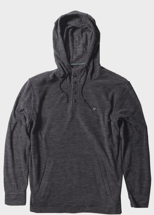 VISSLA ECO-ZY LS POLAR FLEECE HOODIE - GRAPHITE