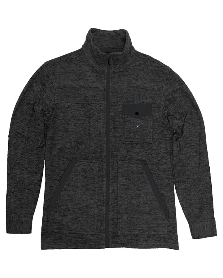 VISSLA ECO-ZY FLEECE JACKET - GRAPHITE