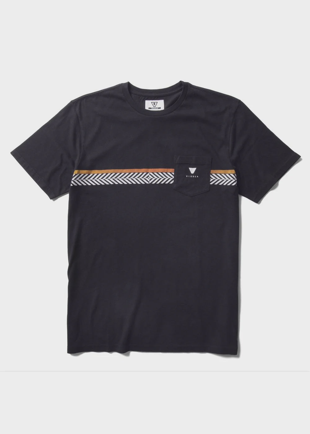 VISSLA  MENS WOODSIDE SS POCKET TEE - BLACK