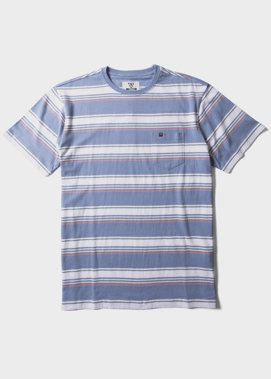 SALE NO RETURNS - VISSLA  MENS SHOCKER ECO SS POCKET TEE - OCEAN BLUE