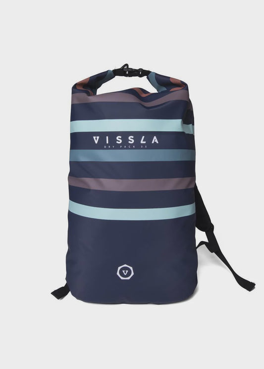 VISSLA 7 SEAS 35L DRY BACK PACK BAG - DARK DENIM