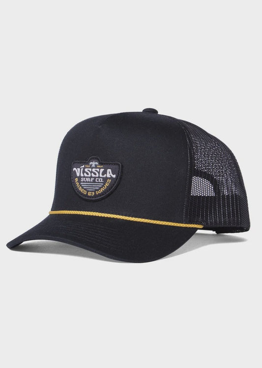 VISSLA WEST WINDS ECO TRUCKER HAT - BLACK