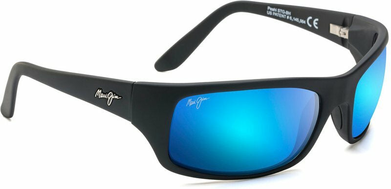 MAUI JIM BLUE PEAHI SUNGLASSES - BLACK MATTE