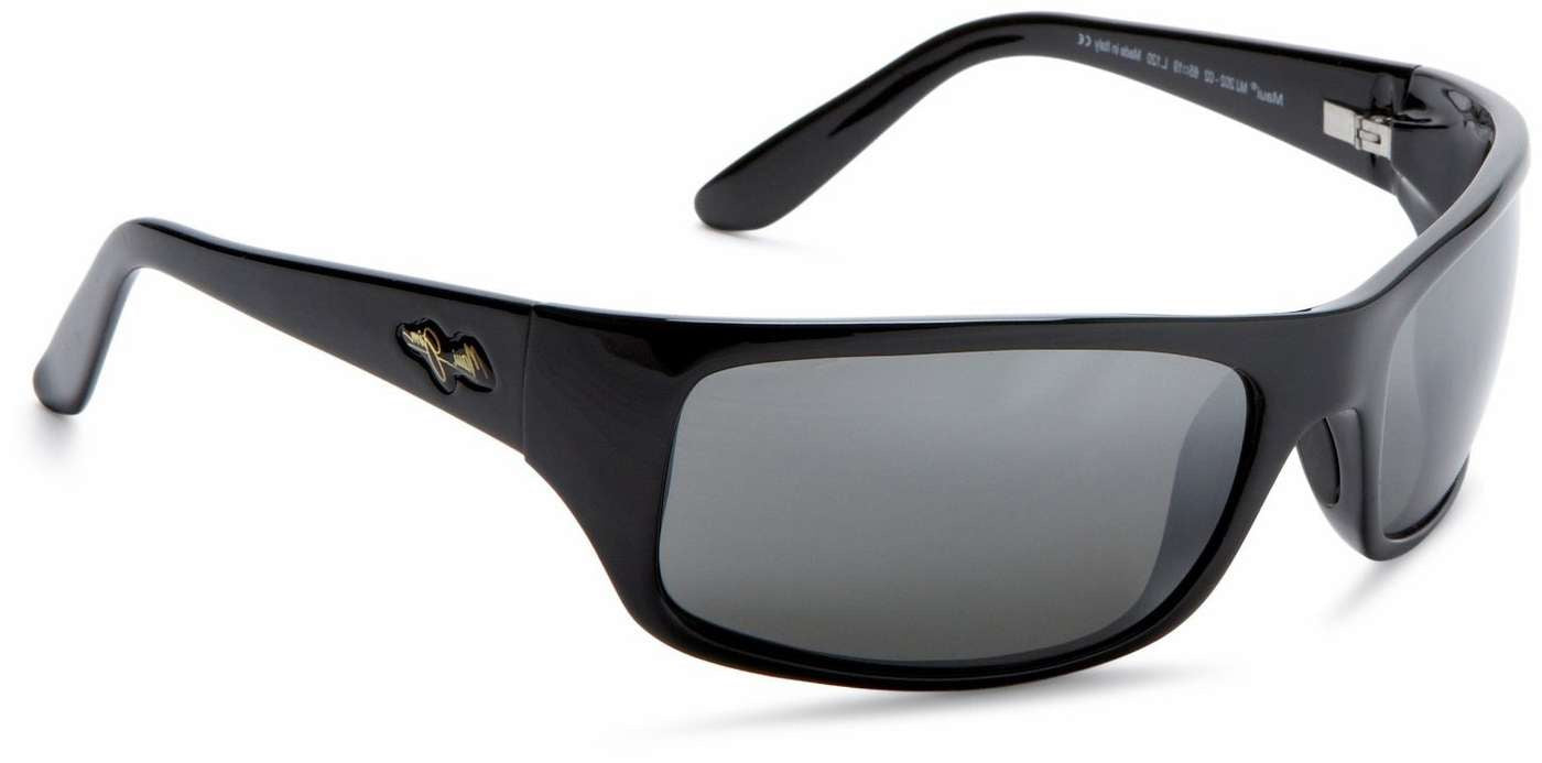 MAUI JIM GRY PEAHI SUNGLASSES - GLOSS BLACK