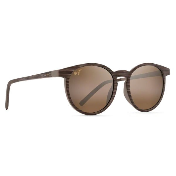 MAUI JIM HCL KIAWE SUNGLASSES  - BROWN STRIPE