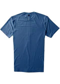 VISSLA TWISTED ECO S/S SURF TEE / RASHIE - NAVAL HEATHER