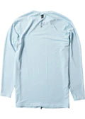 VISSLA TWISTED ECO L/S SURF TEE RASHIE - COOL BLUE HEATHER