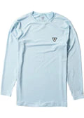 VISSLA TWISTED ECO L/S SURF TEE RASHIE - COOL BLUE HEATHER