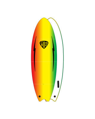 MR EZI RIDER TWIN FIN 6'0" SOFTBOARD - MIXED COLOURS