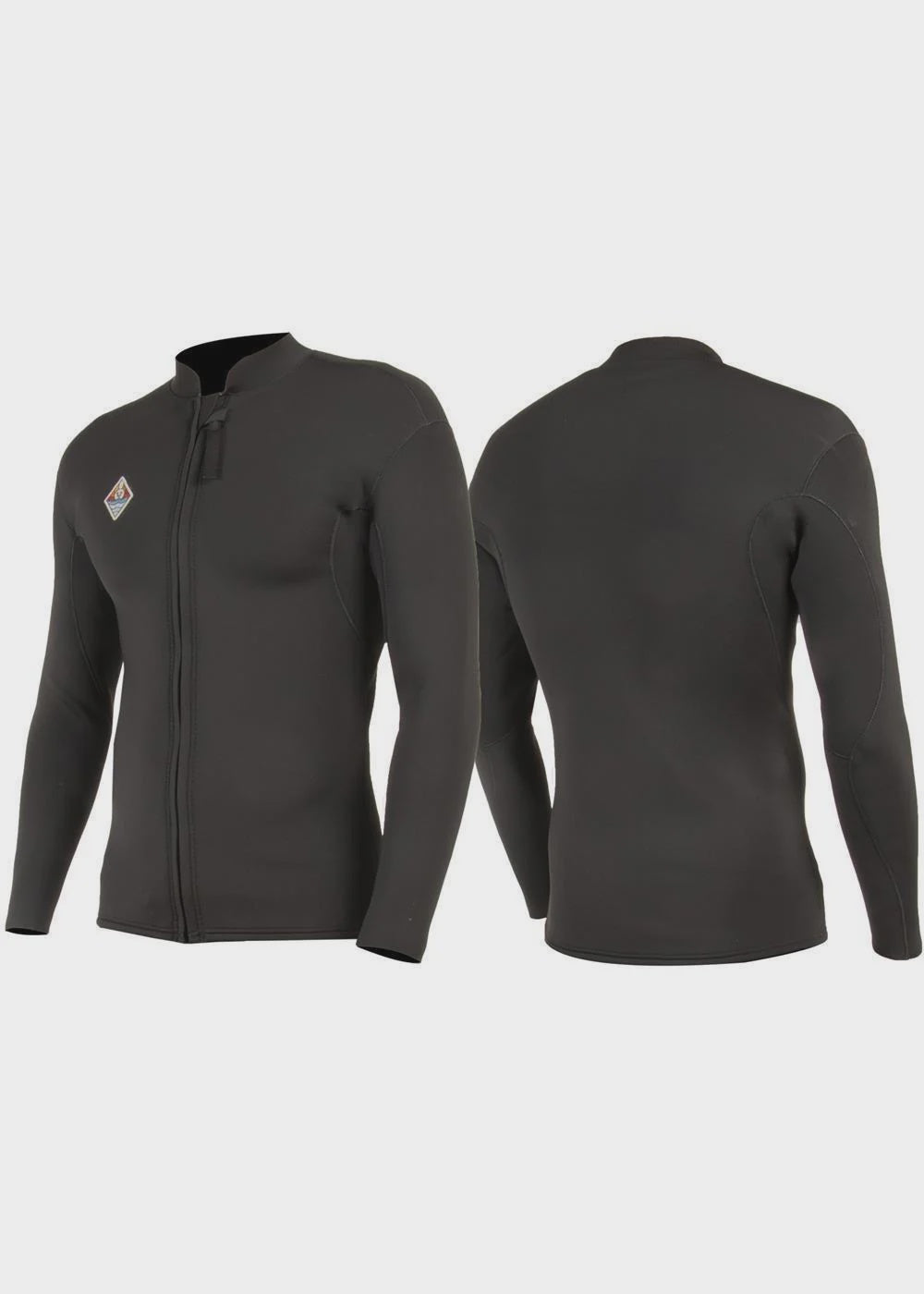 SOLID SETS 2MM FRONT ZIP WETSUIT JACKET - BLACK3