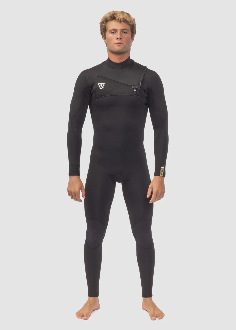 VISSLA 7 SEAS 3-2 COMP FULL CHEST ZIP WETSUIT - SLATE