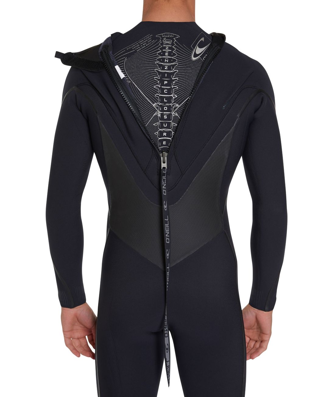 ONEILL PSYCHOTECH FULL ZEN ZIP 3/2MM BACK ZIP WETSUIT - BLACK