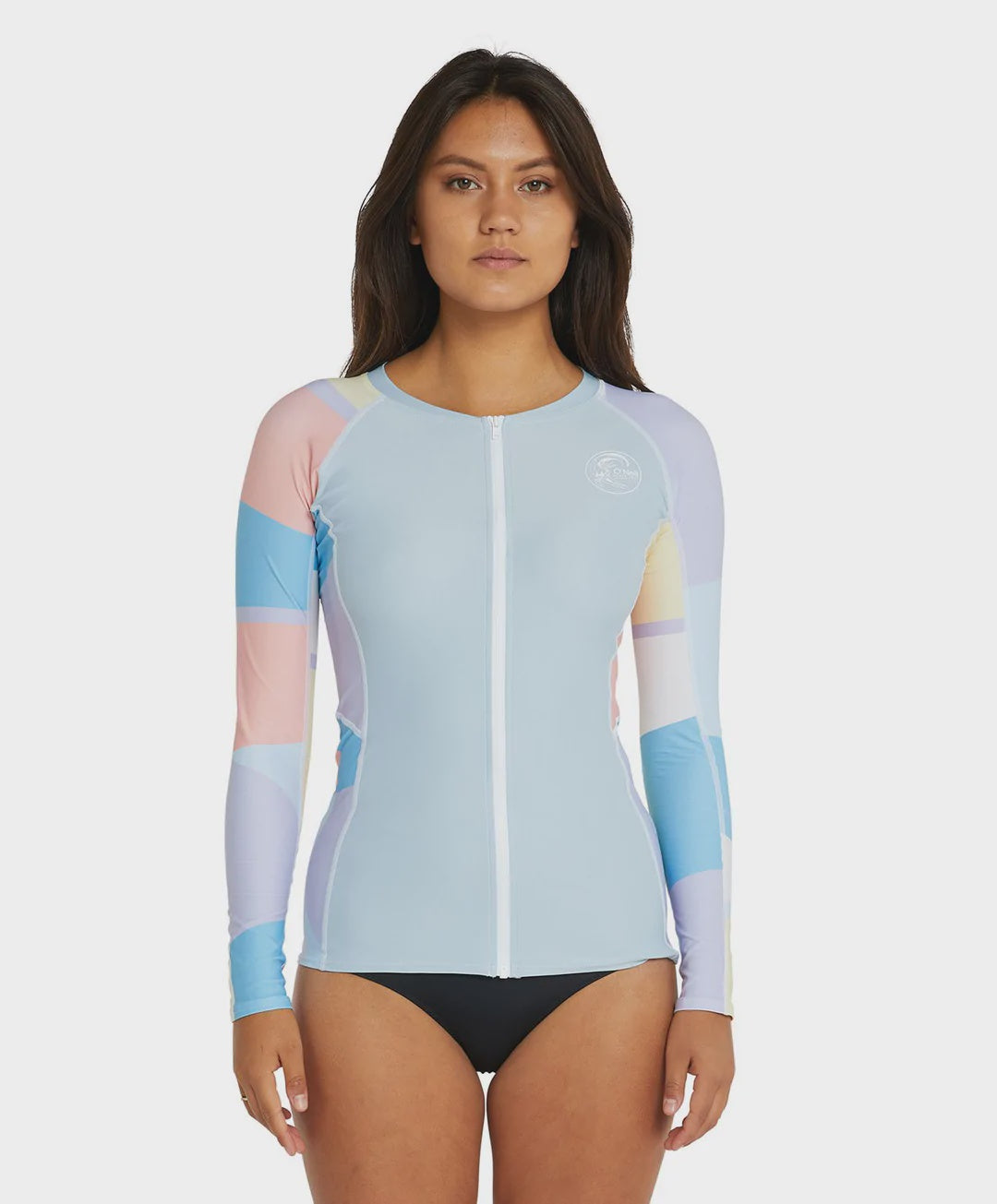 BAHIA FZ LS RASH VEST - FOG/SNDA