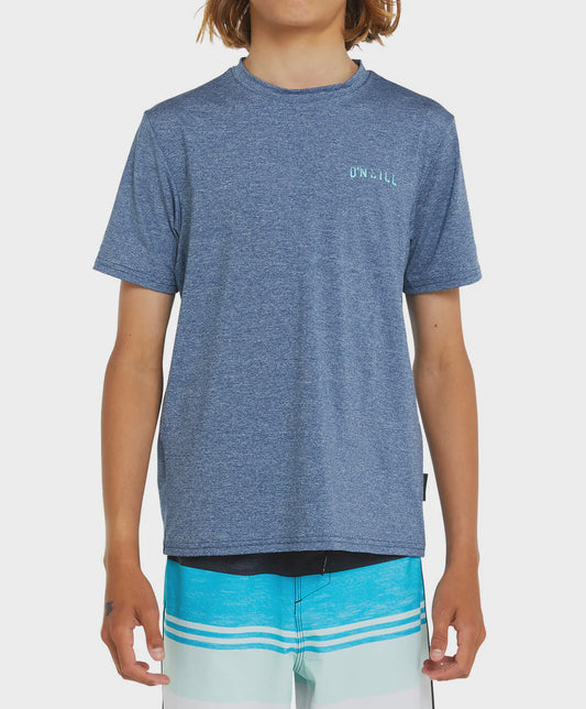 ONEILL BOYS PALMY UV SS SURF TEE - NAVY