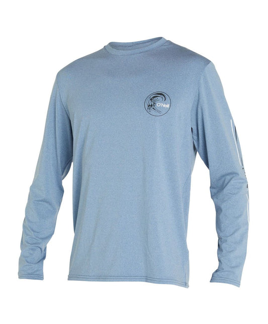 ONEILL DAVENPORT UV LONG SLEEVE SURF TEE - CARBON BLUE