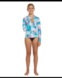 GIRLS BAHIA FZ LS RASH VEST - WHITE / SEAFOAMM : 910252