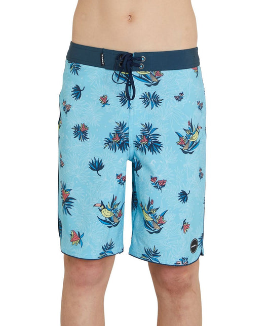 ONEILL HYPERFREAK WORD BOYS BOARDSHORTS - SKY BLUE