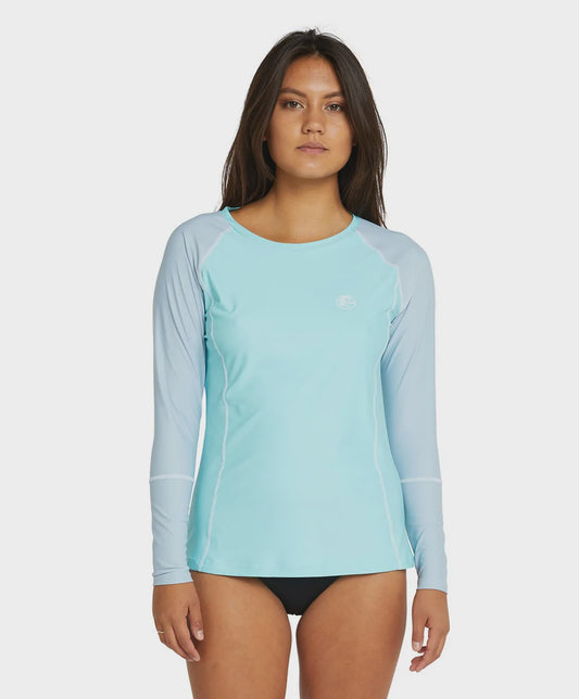 ONEILL SALINA SOLIDS LS UV TEE - AQUA/FOG