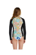 ONEILL GIRLS BAHIA FULL ZIP LONG SLEEVE RASH VEST - WILDFLOWER