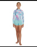 BAHIA GIRLS BZ LS MID SPRING 2MM - AQUA WETSUIT