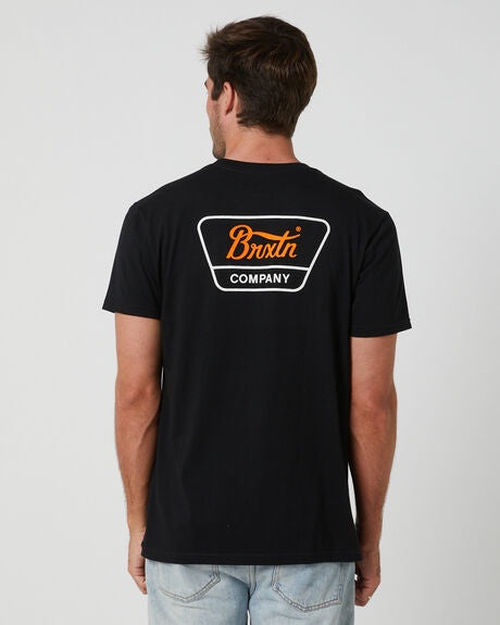 BRIXTON LINWOOD S/S STANDARD TEE - ORANGE BLACK