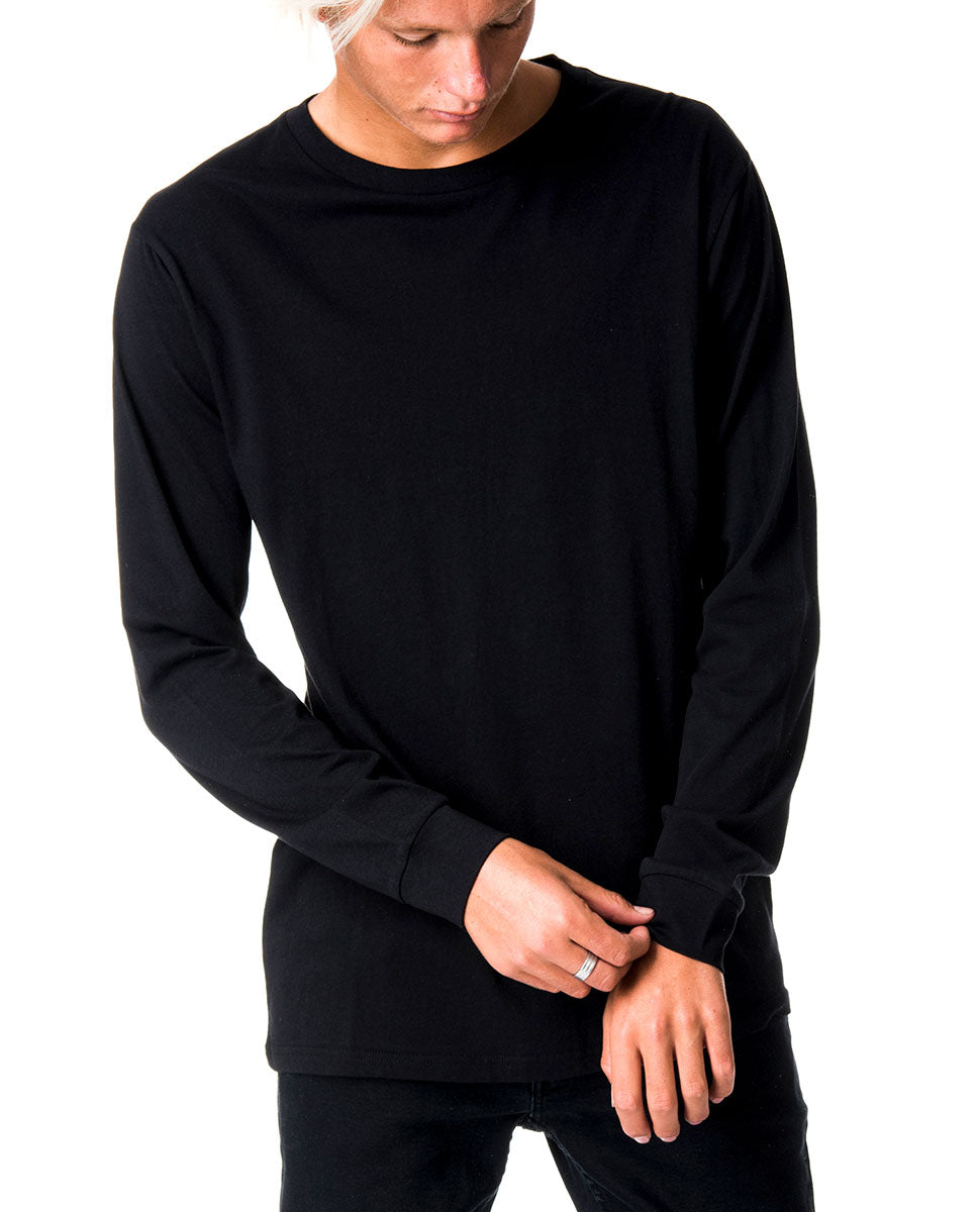 RIPCURL PLAIN LONG SLEEVE TEE