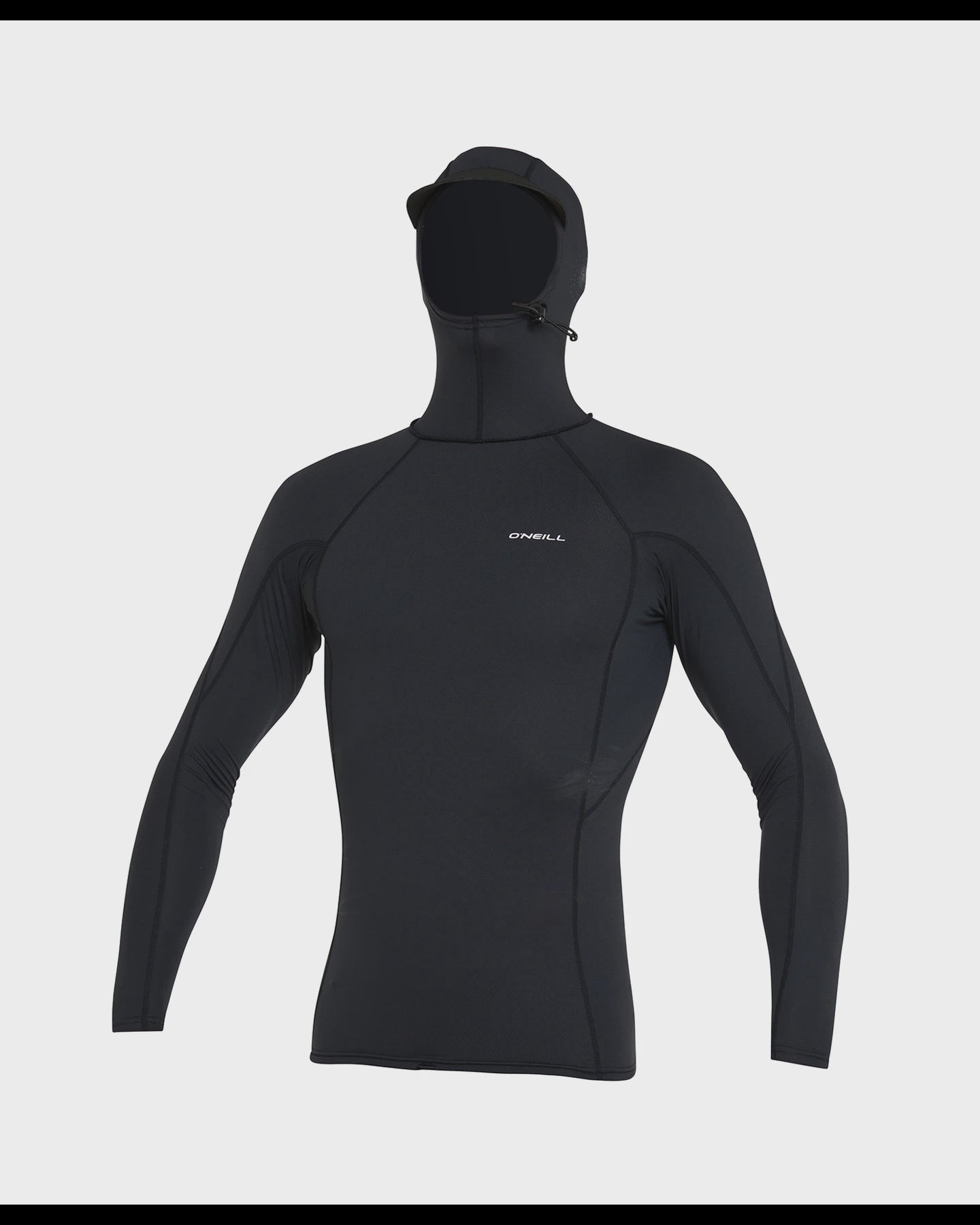 ONEILL PSYCHO HOODED UV LS RASH VEST - BLACK
