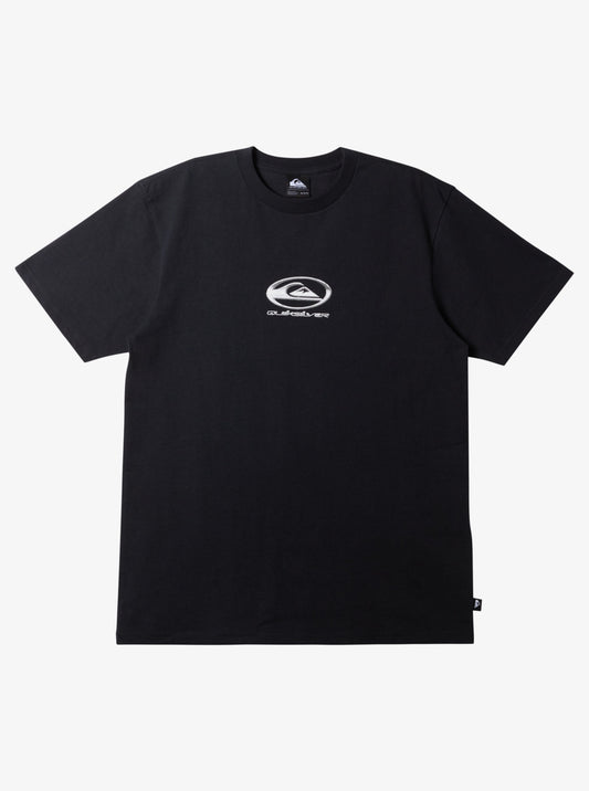 QUIKSILVER CHROME LOGO SS STN- BLACK