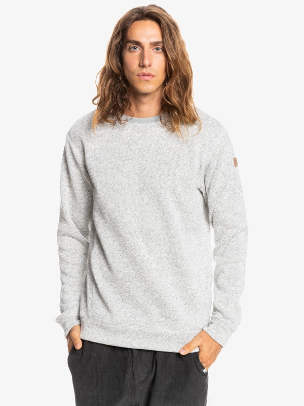 QUIKSILVER KELLER CREW SWEATSHIRT - LIGHT GREY HEATHER