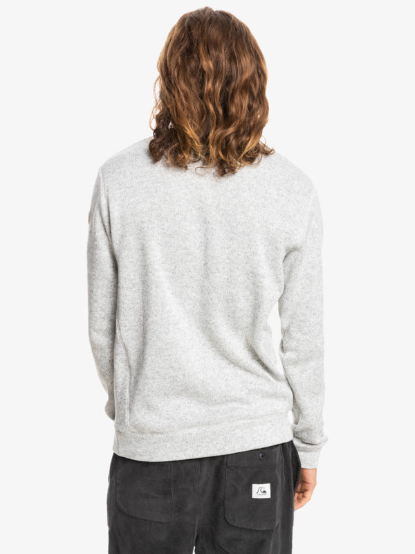 QUIKSILVER KELLER CREW SWEATSHIRT - LIGHT GREY HEATHER